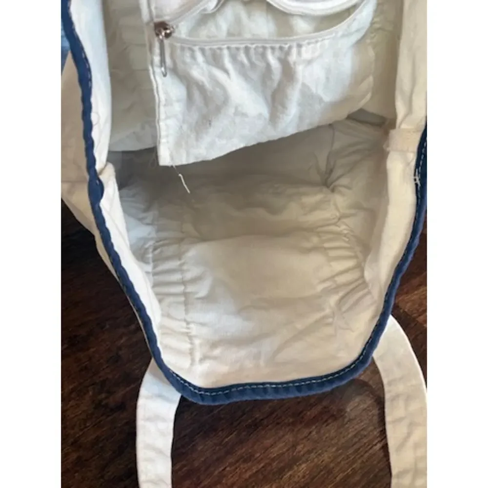 Unbranded Heavyweight Canvas Boat Tote Bags Navy Blue Open Top Preowned Everyday